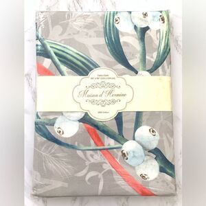 Table Cloth 100% Cotton 60 Inch x 90 Inch Decorative Washable Rectangle Tableclo